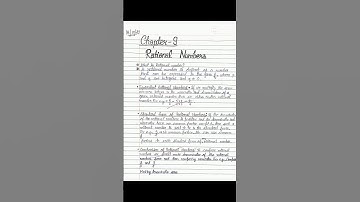Rational Numbers Class 7 Ch 9 #shorts #trending #maths #viral #youtubeshorts #notes #exercise 9.1