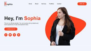 Personal Portfolio Website Design using HTML  _  CSS | Step-by-Step Tutorial