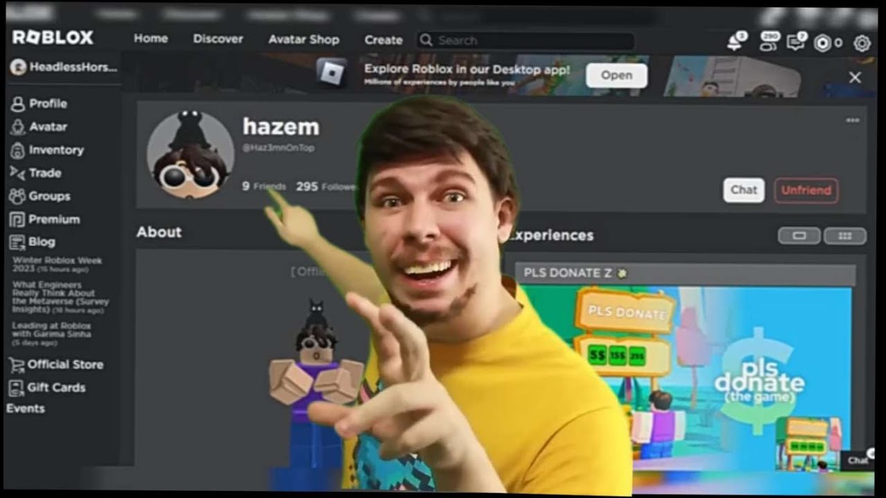 dude with 100k+ robux spended gived me 750 robux in PLS DONATE - YouTube