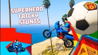 Best Superhero Tricky bike racing  Kids games - Real car racing - Android Gameplay screenshot 3