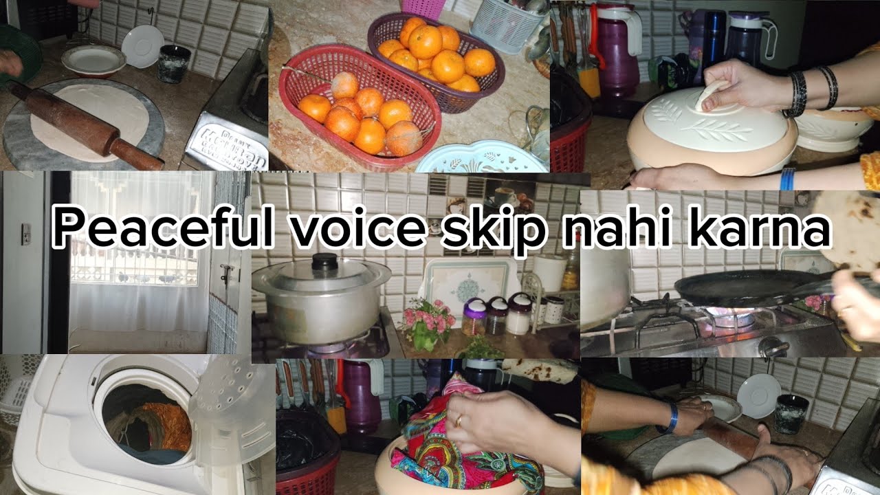 Winter lunch routine || house wife routine with kids || aalu matar chicken banaya aaj.