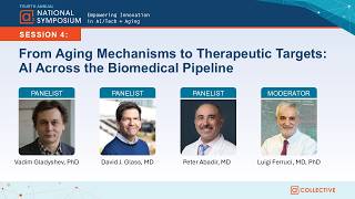 From Aging Mechanisms to Therapeutic Targets: AI Across the Biomedical Pipeline