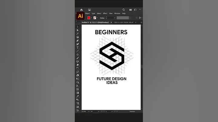 Adobe Illustrator 2025 Tips - How To Create H Letter Logo Design Process #GfxHunters #shorts