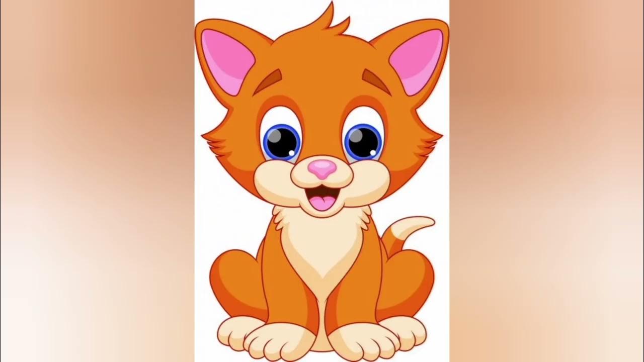 Рыжий котенок мультяшный