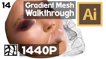 Gradient Mesh Advanced Tutorial - Learn Realistic Drawing (Adobe Illustrator) - Nose (Episode 14)