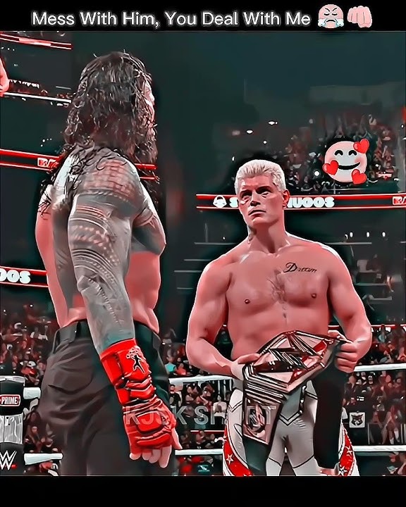 Mess With Him, You Deal With Me 😤👊 | Roman Help Rhodes 🔥 | #wwe #romanreigns #wrestling