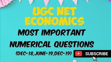 💥🔥 Most important numerical questions II UGC net Economics