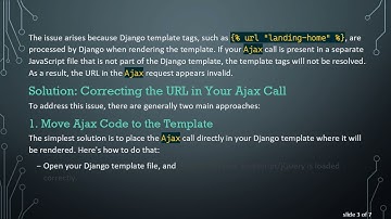 How to Use Django URL in Your Ajax Submissions Without Errors