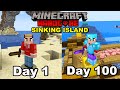 I Survived 100 Days On A Sinking Island In Hardcore Minecraft..