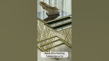Gold Wire Nesting Tables (Set of 3)