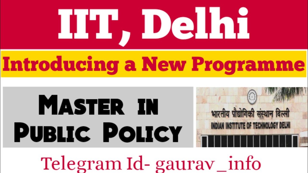 phd public policy iit delhi