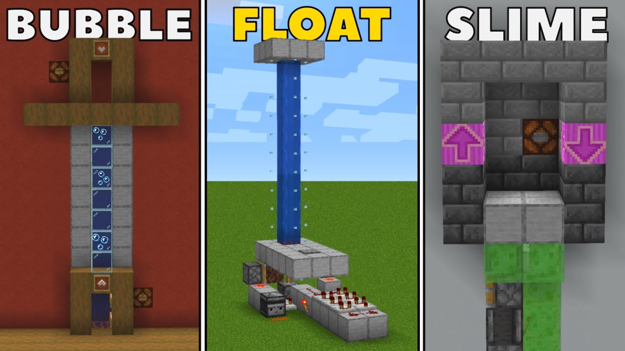 3 Ways to Make ELEVATORS for Minecraft 1.21! - Bedrock & Java Edition ...