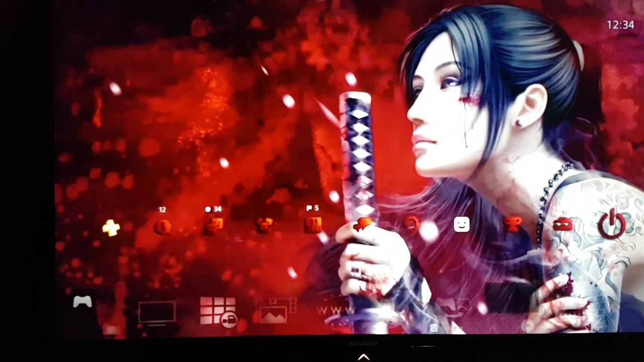 Blood Blossom Warrior Design Ps4 Slide N Go Theme Youtube