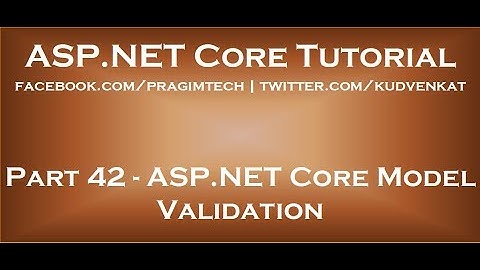 Validatie van het ASP NET Core-model