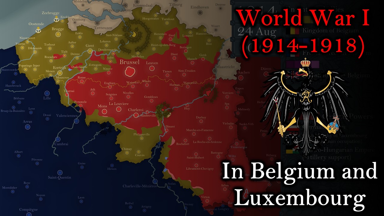World War I - German Invasion of Belgium & Luxembourg (1914-1918) - Every Day (Every Hour)