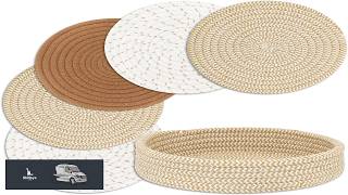 Trivets for Hot Dishes Pots and Pans Hot Pads with Storage Basket