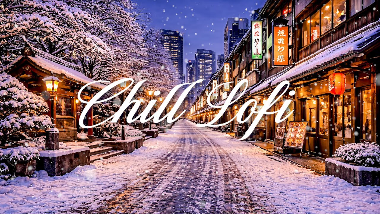 Cozy Lofi Tokyo Night ❄️ Chill Lofi Walk for Relax, Study & Sleep