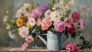 Vintage Floral Art for TV 🌸 | Soft Flower Paintings Slideshow | 4K Aesthetic TV Background | 2 Hours screenshot 4