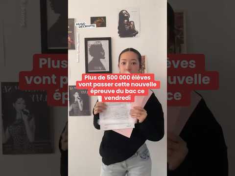 Plus de 500 000 élèves vont passer cette nouvelle épreuve du bac ➡️