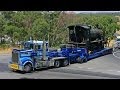 McAleese Kenworth T909 Shifting K Class Steam Loco from Maldon to Newport