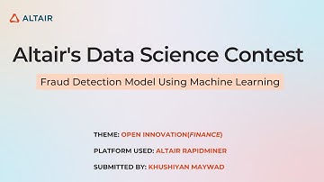 Building Fraud Transcation Detection Model Using Altair