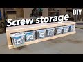 【DIY】How to make a simple screw storage／シンプルで簡単なネジ収納の作り方