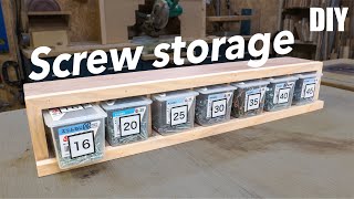 【DIY】How to make a simple screw storageシンプルで簡単なネジ収納の作り方