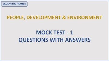 NTA NET PAPER-1| PEOPLE, DEVELOPMENT & ENVIRONMENT | | MOCK TEST 1 | 50 SAMPLE QUESTIONS AND ANSWERS