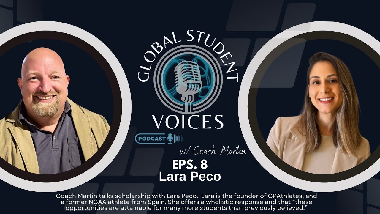 Lara talks scholarships for International athletes with Coach Martin