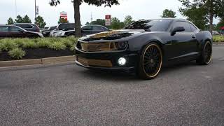 Black and Gold Chevy Camaro on Rucci Forged Wheels