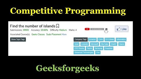 Find the number of islands | Graph | Competitive Programming | Must do coding questions