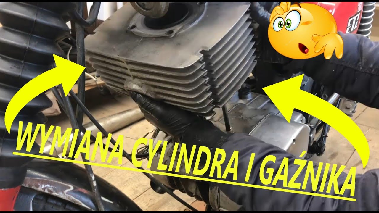 Wymieniam cylinder i gaźnik, szybkie honowanie cylindra