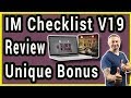 IM Checklist Review - Volume 19 - Unique Bonus - Make Money with Webinars