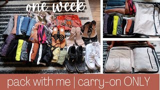 how to pack one week in a carryon // travel