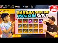 Garena Sent Me 350+ Gun Skins & All Bundles in My Account || India’s Richest Collection - free fire