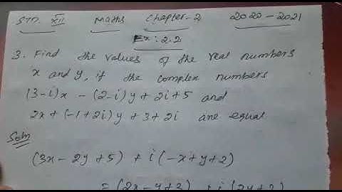 12th Maths Chapter 2 Complex Numbers - Class 7