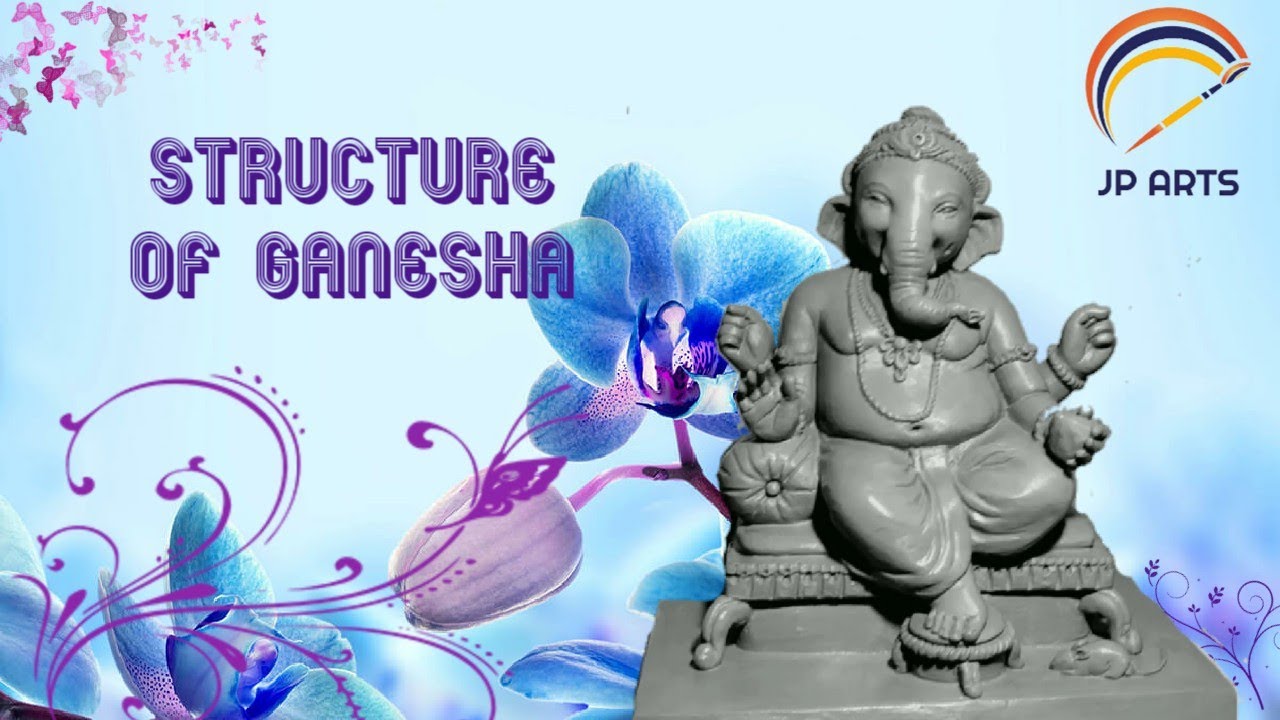 Making sculpting ganesha in nature clay.