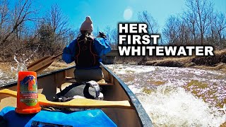 Taking my girlfriend whitewater canoeing | Intro to whitewater canoeing