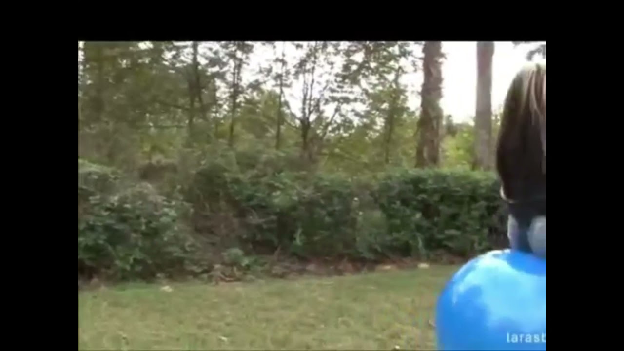 Woman bouncing on Space Hopper with Cartoon Boing sfx - YouTube