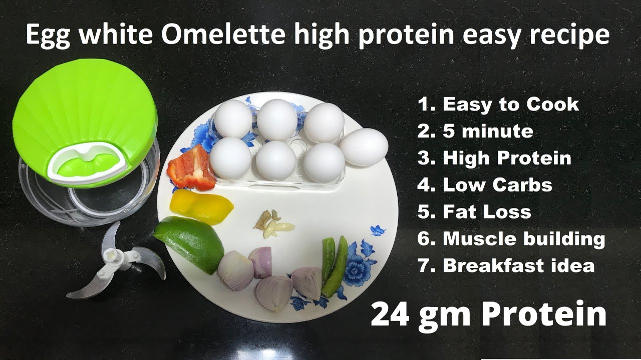 Egg white Omelette high protein easy recipe for gym goer Bodybuilding