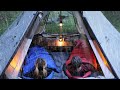 Relaxing Camping In Rain Thunder Cosy Tipi Tent Shelter Thunderstorm ASMR