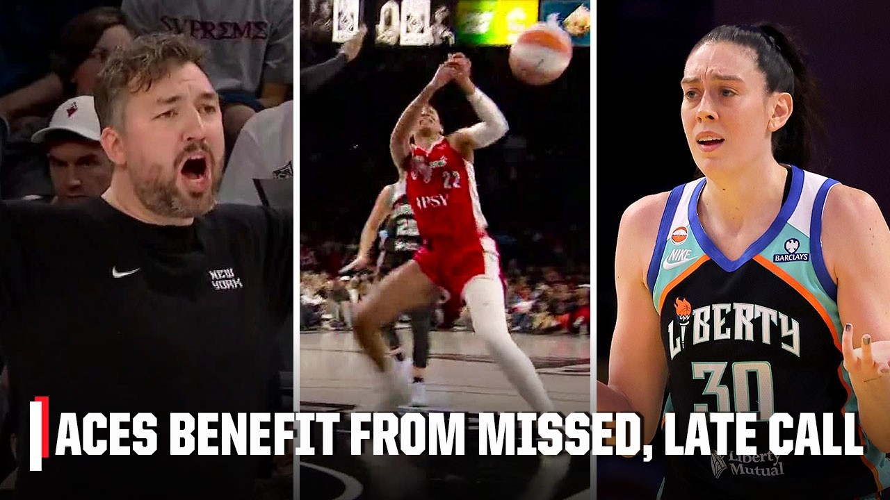New York Liberty FURIOUS after controversial late call benefits Aces | WNBA on ESPN
