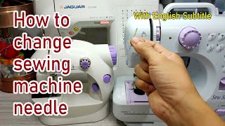 How to put sewing machine needle for mini sewing machine, surplus and sew simple sewing machine