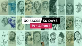30 Faces/30 Days - Pen & Pencil (01/22) @Sktchy