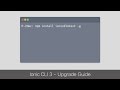 Ionic 3 CLI - Upgrade Guide