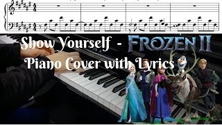 Show Yourself - Frozen 2 OST Piano Sheet Music Cover + Lyrics видео