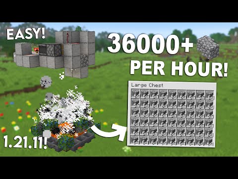 NEW UPDATE Minecraft 1.21.11 COBBLESTONE GENERATOR FARM TUTORIAL