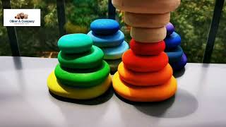Montessori Wooden Stacking Stones Set
