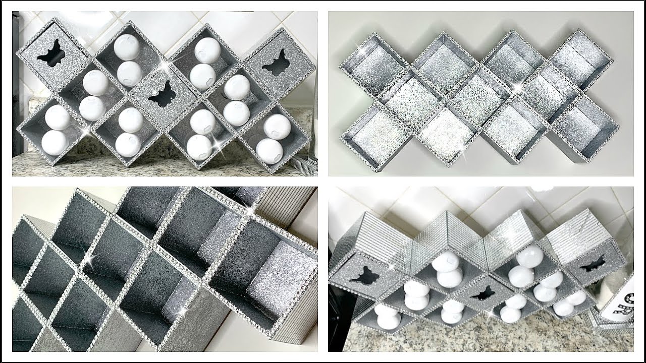 Dollar Tree DIY Glam Kitchen Spice Rack Bling Wall Decor Dollar