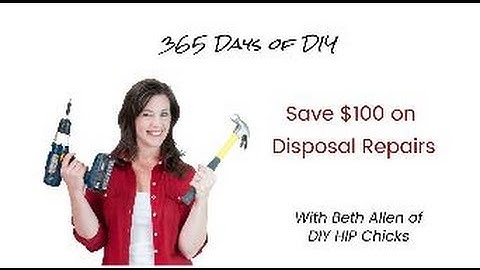 365 Days of DIY - Save $100 on Disposal Repair
